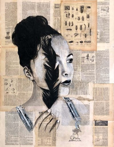 La Jeune Fille a la Plume Painting